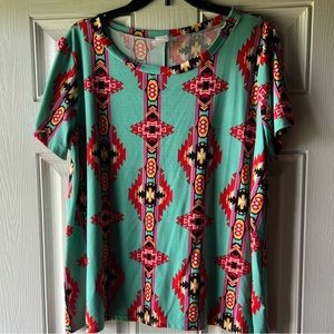 Womens Aztec print top